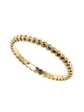 Van Cleef & Arpels 18k Yellow Gold Perlee Ring